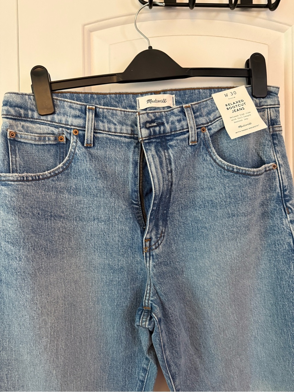 Madewell Relaxed Bootcut Jeans in Light Blue Wash